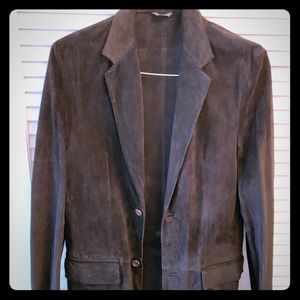 Men's classic dark brown suede blazer/jacket